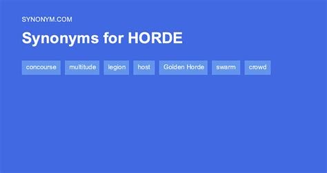 antonyms of hordes